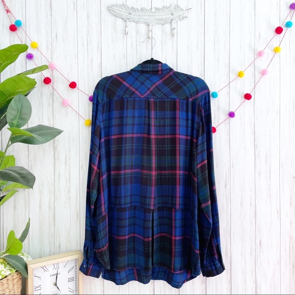Maurices Plaid Button Front Long Sleeve Flannel 3X - Picture 4 of 7